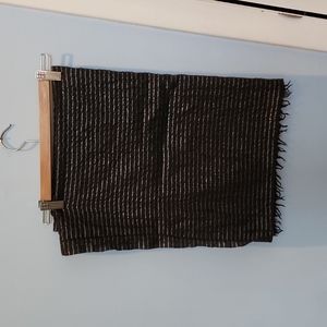 J. crew black and silver sparkle scarf